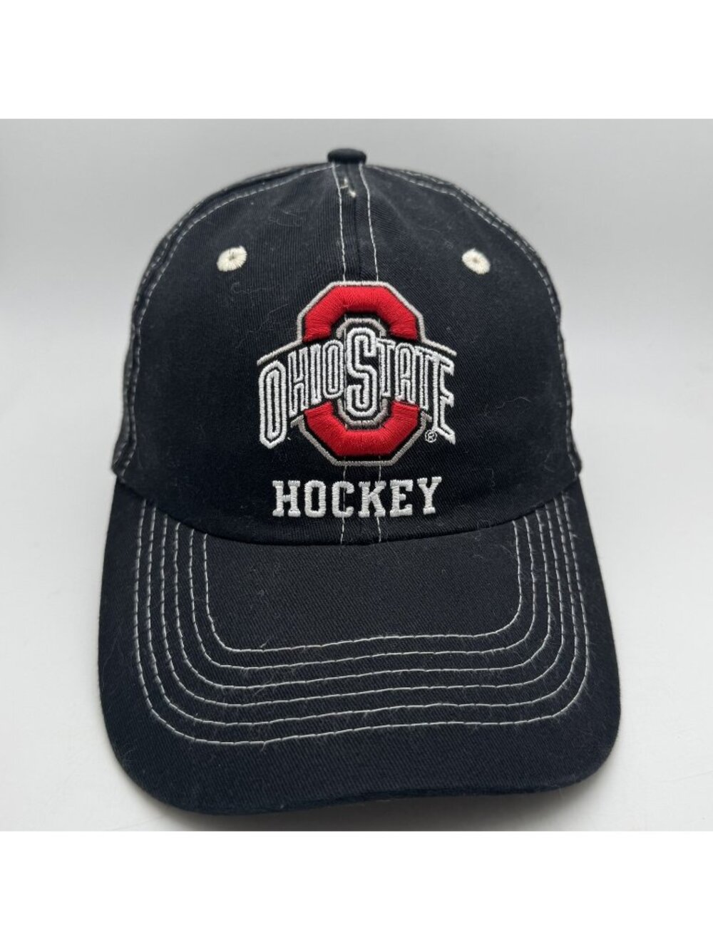 Champion Ohio State Buckeyes Hockey Baseball Cap Hat Adjustable Black Cotton